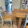 solid oak dining table and chairs Image 6