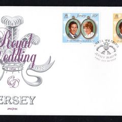 1981 Jersey Royal Wedding of Prince Charles and Lady Diana Spencer Commemorative Stamps First Day cover (FDC)
