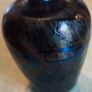 Glass vase, likely manufactured by Royal Brierley signed. Image 4