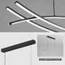 120CM Adjustable Pendant Light, Black Modern LED Ceiling Lights Dimmable 10 to 100 Kitchen Island Lighting 3000K/4500K/6000K 3 Color Chandeliers for Dining, Living Room Image 3