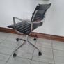 Black leather executive board room meeting chairs Image 4
