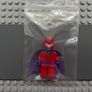lego super heroes sh0031 Magneto minifigure- Red Outfit, Cloth Cape Image 3