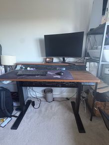 Fenge Electric Standing Desk with Drawer,120 x 70cm Height Adjustable Sit Stand Desk