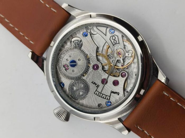 BARN OWL No. 01  Unique Mechanical Watch  Antique Enamel Dial with Real Gold Detailing