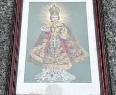 Antique Child of Prague picture, c1940