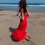 Zara Linen blend strappy midi Dress Image 4