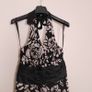 Phase Eight Black Cream Floral Rose Halter Neck Backless Silk Maxi/Midi Evening Dress 12UK/40EU Image 7
