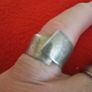 pure hand hammered silver ring Image 2