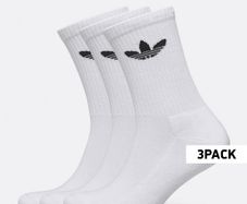 New 6 pairs of mens women unisex original adidas white socks Size Medium  RRP 30 Eur