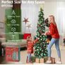 6FT/1.8M Pop Up Tinsel Christmas Tree with 100 Timer Lights & Remote, Collapsible Artificial Pencil Tree Xmas Decoration for Home, Office, Party, USB Powered, Easy Assembly Image 5
