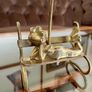 Vintage Brass Mid Century Frog with Umbrella Figurine 1970s Image 8