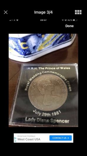 1981 Prince of Wales/ Lady Diana Spencer Coin