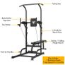Complete Home Gym Bundle - Power Tower, Folding Bench, Dumbbell Set, Pump Barbell & Cable System Image 2