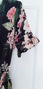 Quiz Black Floral Dress - Size 10