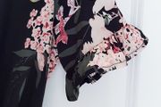 Quiz Black Floral Dress - Size 10