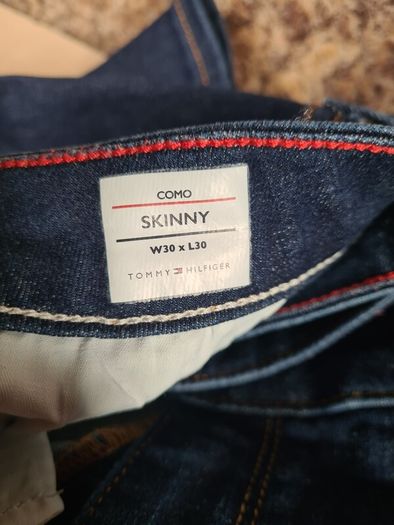 womens Tommy Hilfiger COMO SKINNY jeans BLUE DENIM size W 30 L 30 zip fly