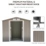 SUMMER SALE 7ft x 4ft Lockable Polypropylene Garden Storage Shed Storage w/ Air Vents Steel Grey (FREE POSTAGE) Image 5