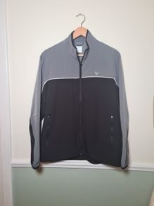 mens CALLAWAY golf top full zip track top windbreaker water resistant size Small