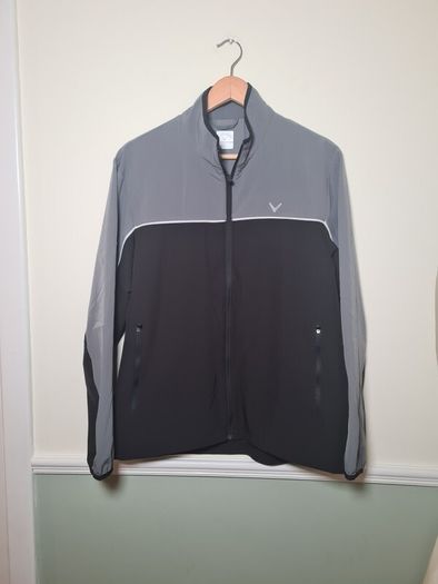 mens CALLAWAY golf top full zip track top windbreaker water resistant size Small