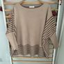jumper Bnwt freesize tunic /poncho style layering jumper beige & brown Image 2