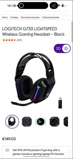 Logitech Wireless Gaming Headset NEW