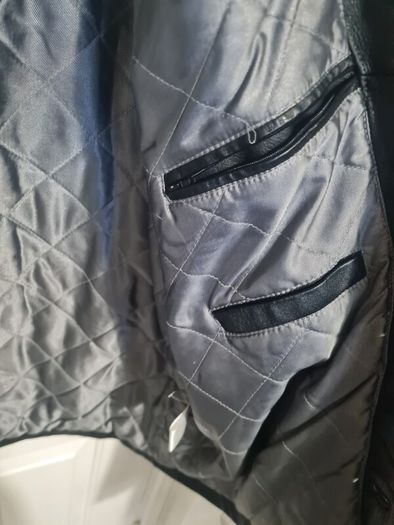Leather coat jacket XXL
