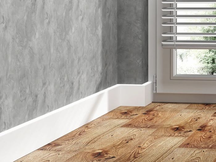 Pvc Skirting Board Black 80x15mm L= 2.20m Matt Laminated - New