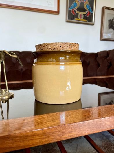 TG Green Granville Range TEA Jar Original Cork Lid Vintage Kitchen Storage 1970s