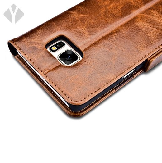 Samsung Note 7 Vintage Oil Wax Leather Folio Case