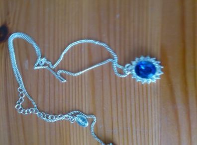 Necklace And Earring set with nice blue stone .