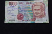 Banca D'Italia : 1000 Lire Banknote - 1990
