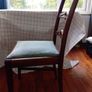 Pair vintage Georgian style ribbon back dining chairs Image 4