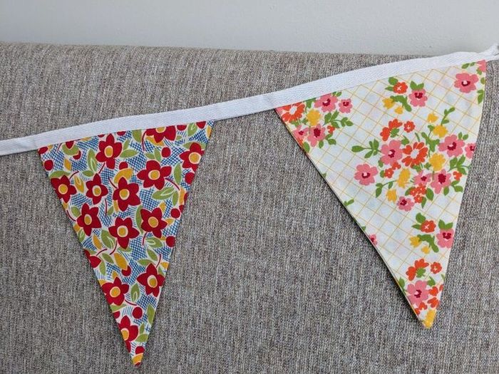Bunting, various colours and patterns