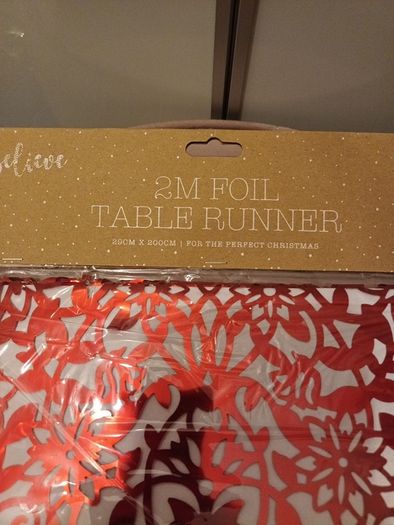 Christmas foil table runner