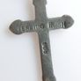 Vintage 925 Sterling Silver Cross Pendant Necklace with Marcasite detail Image 5