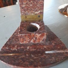 Art Deco Marble Ink Well