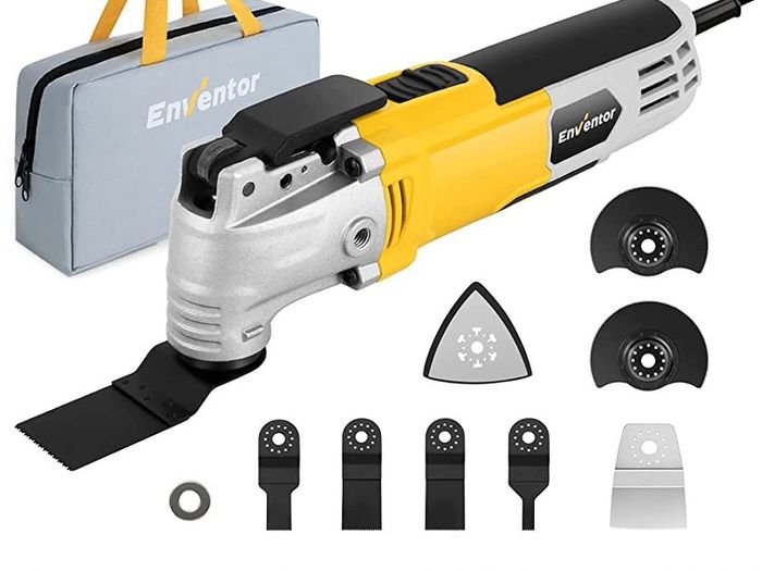 300W 15000 22000 OPM Electric Corded Multi Tool, 6 Variable Speeds, 3 Degree Oscillation Angle, Quick-fit Blade Design, with 28pcs Accessories for Cutting, Sanding, Scraping (FREE POSTAGE)