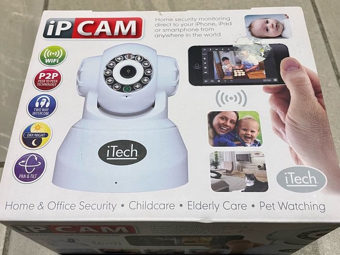 Wireless wifi security iP camera smartphone controlled memory card slot, 2 way audio, night vision