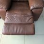 Brown Leather Reclining Chair. (Manual) Image 5