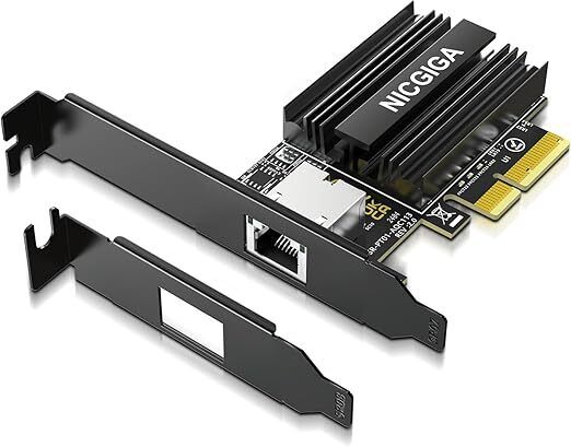 10Gb Base-T PCI-e Network Card, Marvell AQC113 Controller, NICGIGA 10Gb Ethernet Adapter Support WOL, 10Gbe RJ45 Port NIC Card, Windows10/11/Windows Server/Linux