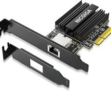 10Gb Base-T PCI-e Network Card, Marvell AQC113 Controller, NICGIGA 10Gb Ethernet Adapter Support WOL, 10Gbe RJ45 Port NIC Card, Windows10/11/Windows Server/Linux