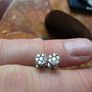 Stunning 1.00 ctw Natural Diamond Cluster Earrings in 18K Gold Image 5