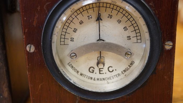 Antique G.E.C. Galvanometer with Leather Case
