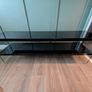 Black Glass TV Stand 150cm Wide Image 2