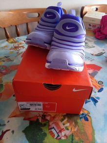 Nike dynamo purple runners, size UK2, eu 34, brand new in box