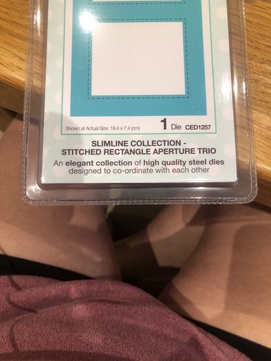 Steel dies stitched rectangle aperture trio