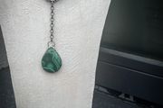 Malachite Crystal on a Belcher Chain Necklace