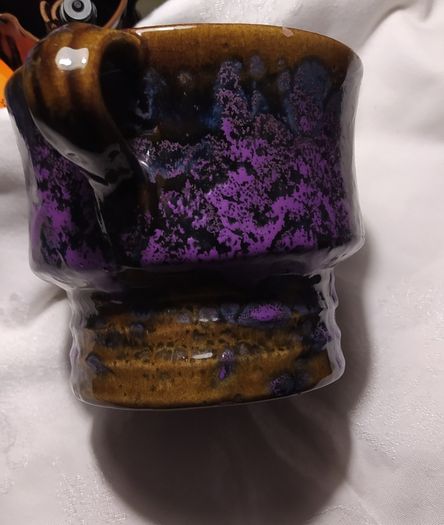 German Mid century unusual Glaze 2 handled ceramic