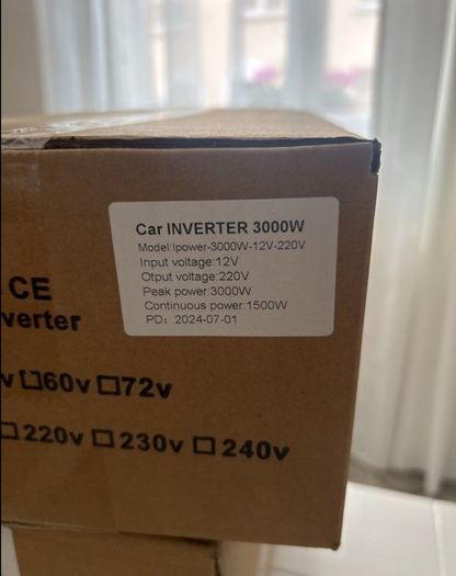 Pure Sine Wave Inverter 12v 3000W Car Power Solar Inverter 12/24V DC to AC 220V Converter Transformer continues power 1500w
