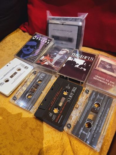 Cassette Tapes And Cassette Player Clapton, B.i.G, Orbison Etc